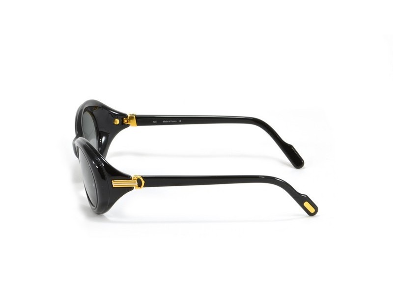 occhiali da sole vintage Cartier Frisson T79078  nero con lenti grigie