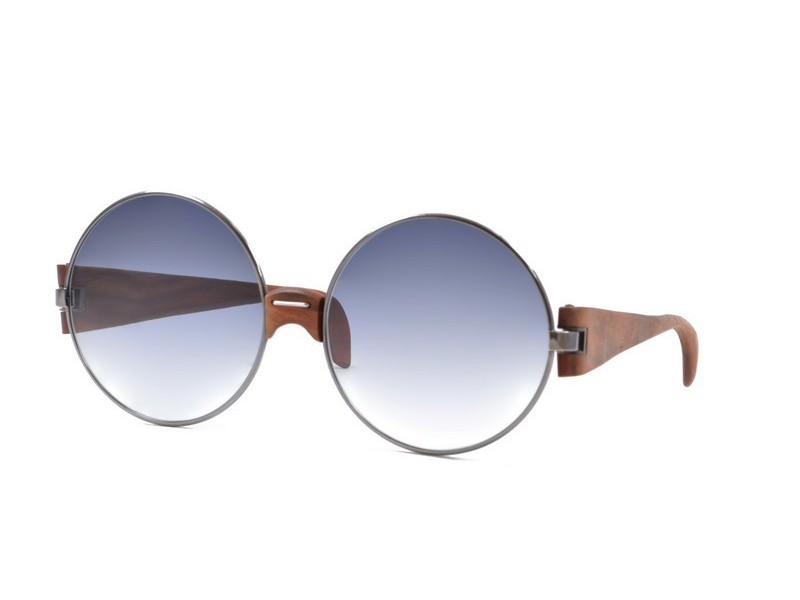 occhiali da sole vintage Trussardi Silver Wood 1