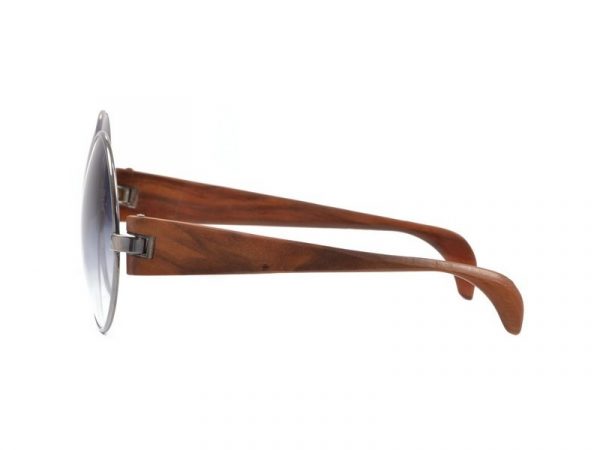 occhiali da sole vintage Trussardi Silver Wood 1